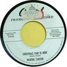 MARTHA CARSON Christmas Time is Here (Capitol F2969) USA 1954 45 (Xmas)